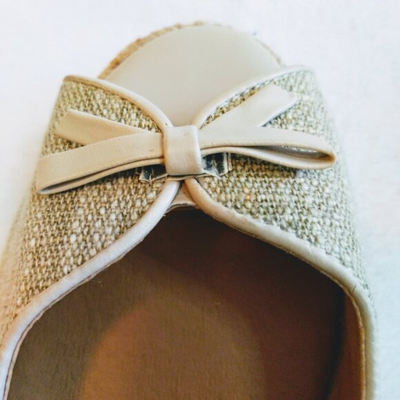 Softspots Aden Sand & Cream Peep Toe Espadrilles Size 6W - Picture 9 of 10